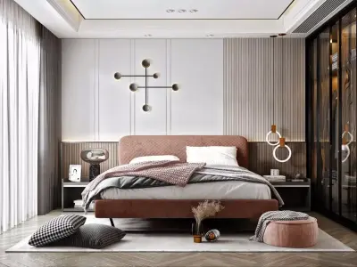 Modern luxury bedroom 42 3D model