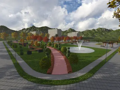 Park Landscape Garden  3D print model