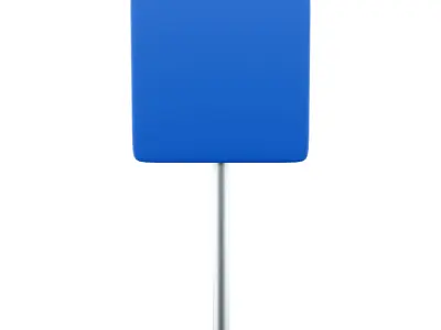 3d Blue Parking sign 3D model