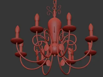 Chandelier Lazzaro E 1 1 8 NB 3D model