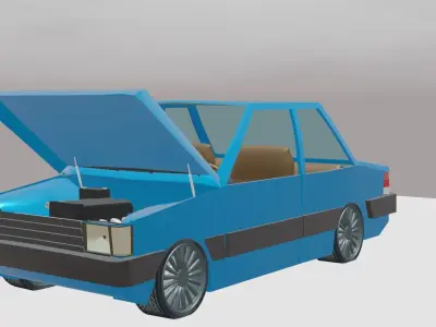 Chevrolet Chevette Low-poly 3D model