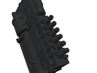 Bosch P7100 Injection Pump 3D model