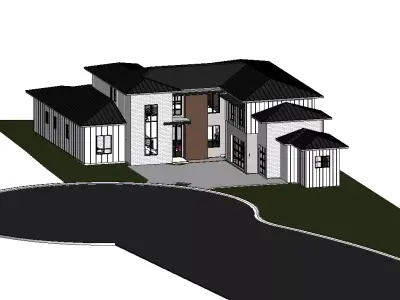 4 Bedroom 6 Bath 2 Story Single Family Home 3D model