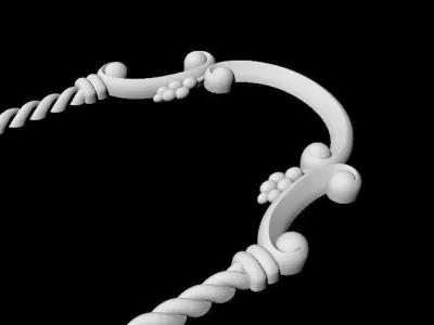 Central decor ornament for furniture 3D model 287