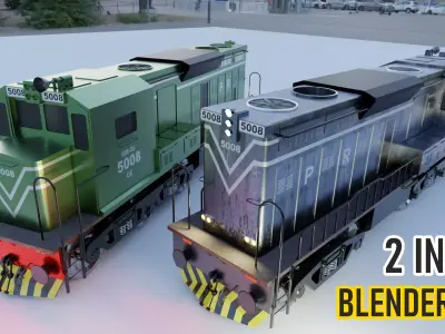 Two Rail Engine 3D model