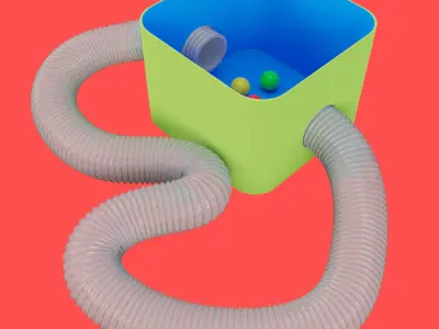 Hamster Plastic Tunnel Box Low-poly 3D model
