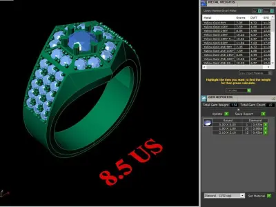 Luxury Men Rings Designs 4MR100 3D print model