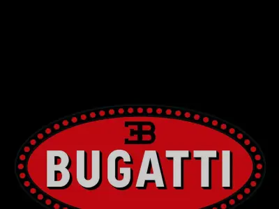 LOGO FRONT BUGATTI Low-poly 3D model