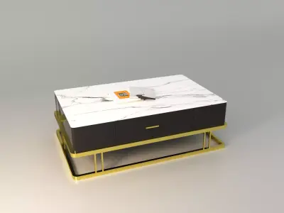 Central luxury table for living room  Free 3D model