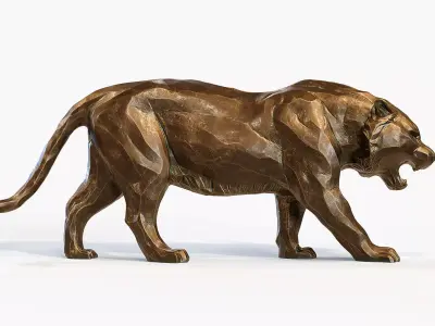 Decorative Tiger statuette 3D print model