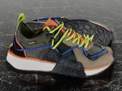 PALLADIUM TROOP RUNNER LACE IT 3D SHOES Low-poly 3D model