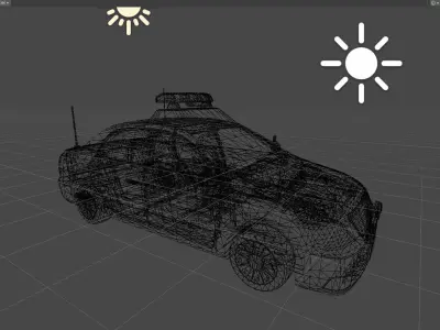 Japan Police Vehicle Unity ready Low-poly 3D model