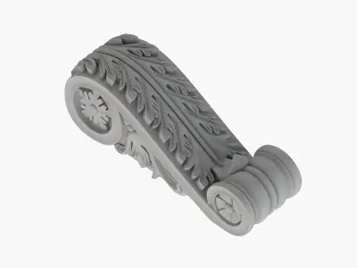Scroll Corbel 01 3D model