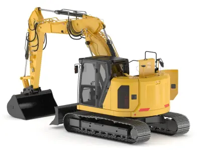 Small Excavator Triple Arm Generic 3D model