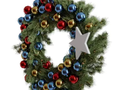 Christmas wreath 5 3D model
