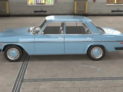 1968-1975 model Mercedes Benz W114 sedan car  3D model