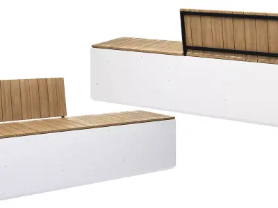 Concrete bench - BOX WB 3D model