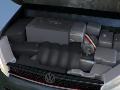 2016 Volkswagon GOLF GTI BLACK 3D model