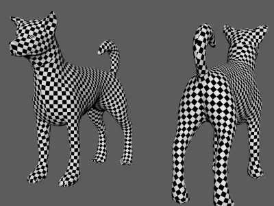 StreetDog Basemesh Low-poly 3D model