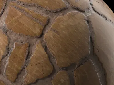 Stone Wall Materials 38- By 3 Patterns Sbsar Pbr Seamless Low-poly 3D model