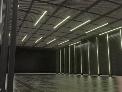 WAREHOUSE interior 3D car studio 3D model