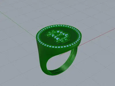 Signet Ring 3D print model purchase