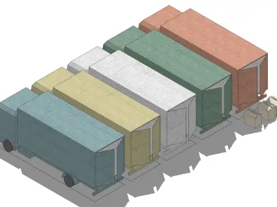 Simple Cargo Truck 3D model