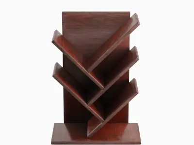 Small Bookshelf 02 Low-poly 3D model