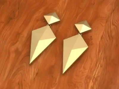 Polgonal Earring 3D print model