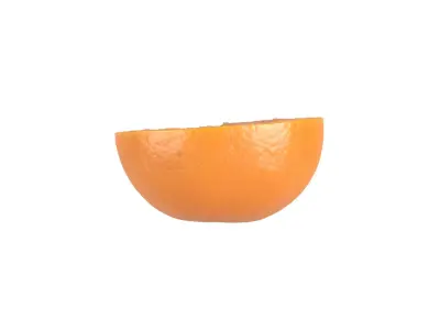 Photorealistic Orange Half 3D Scan 3D model