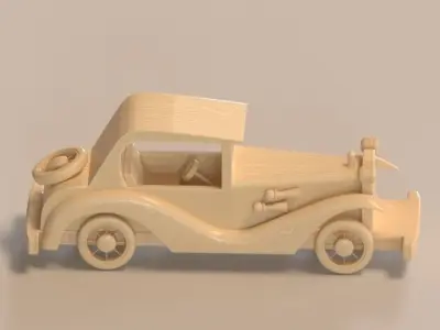 Wooden Toy Car 3D model get