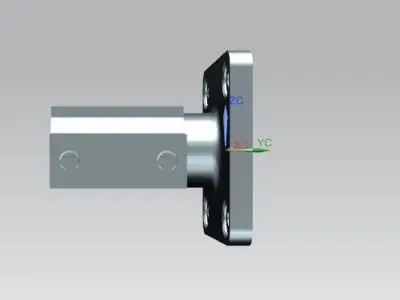 Mounting block for window screen pipe holder 3D print model