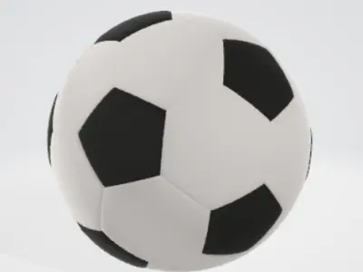 traditional 3d soccer ball for indoor scene 3D model
