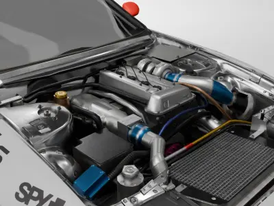 Nissan Silvia s15 Low-poly 3D model