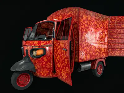 Tuck Tuck Truck Low-poly 3D model