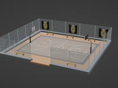 Basketball Stadium - Indiana Pacers Low-poly 3D model