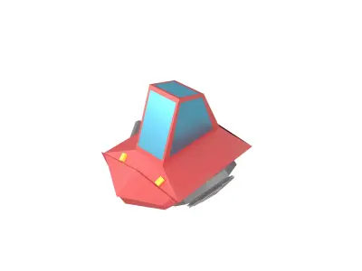 Future Car v1 004 Low-poly 3D model