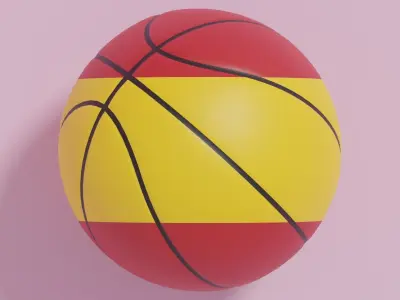 Flag Basketball Ball Collection 2 3D model