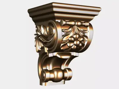 Carved corbel for cnc 1 3D model