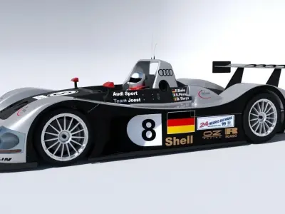 Audi R8R 1999 - Le Mans Gamemodel Low-poly 3D model