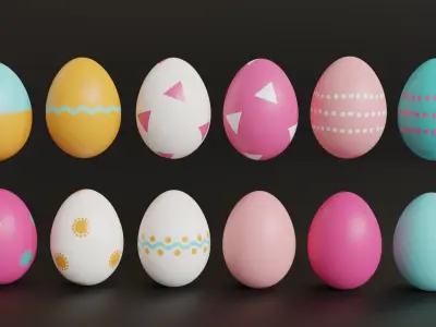Easter Eggs 12 3D model