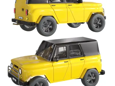 uaz 1972 3D model