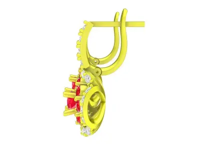 5867 luxury diamond earrings 3D print model