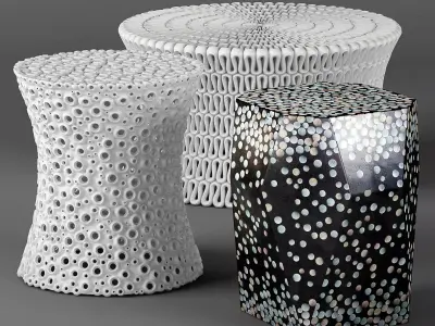 Coffee Table Set 3D model