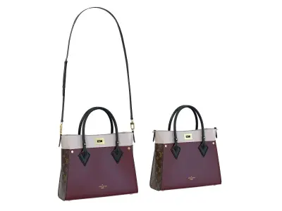 Louis Vuitton On My Side MM Bag Wine Low-poly 3D model