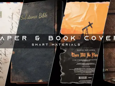 Paper and Book Cover Smart Materials for substance 3d painter Texture