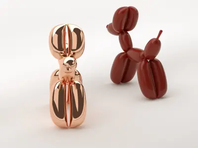Balloon Dog Sculpture 3D model