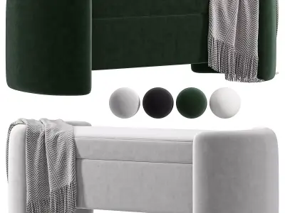 Storage Bench By Crateand Barrel 3D model