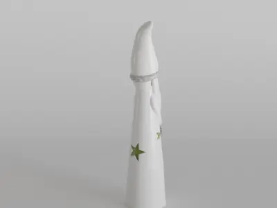 Christmas Decor Santa with Gift and Stars Design 3D print model