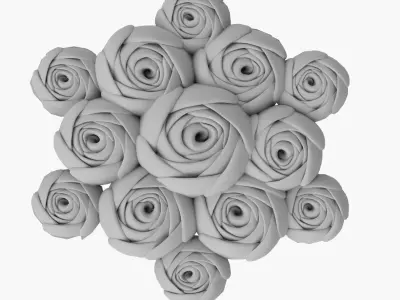 High Poly Roses 3D Print Model 3D print model